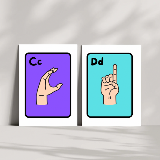 Alphabet Sign Language Flashcards | A-Z Printable Learning Cards