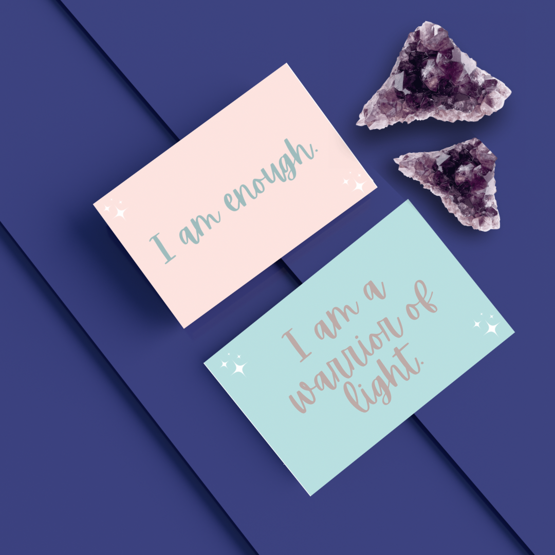 Positive Affirmation Cards | 36 Printable Pastel Self-Care Cards
