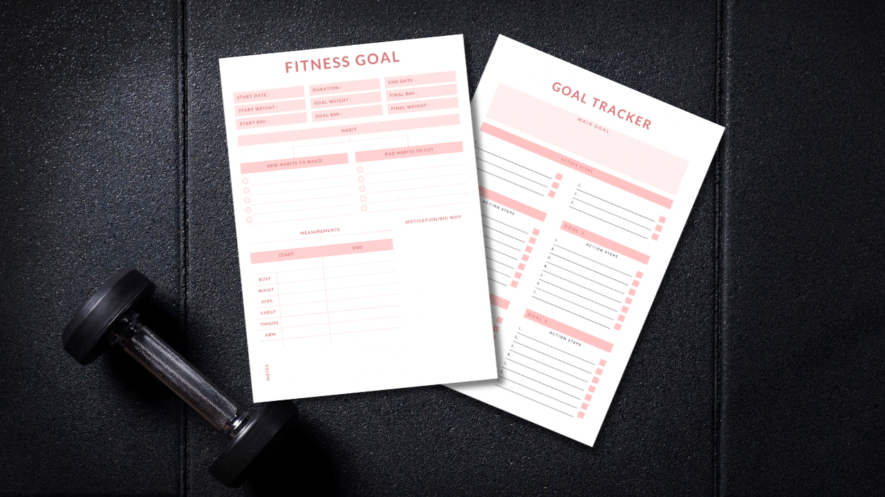 Got Goals Girl Workout & Fat Loss Planner | 92 Page Fitness Tracker, Workout Log | Cardio, Weights & Progress Journal | Printable Gym Planner PDF