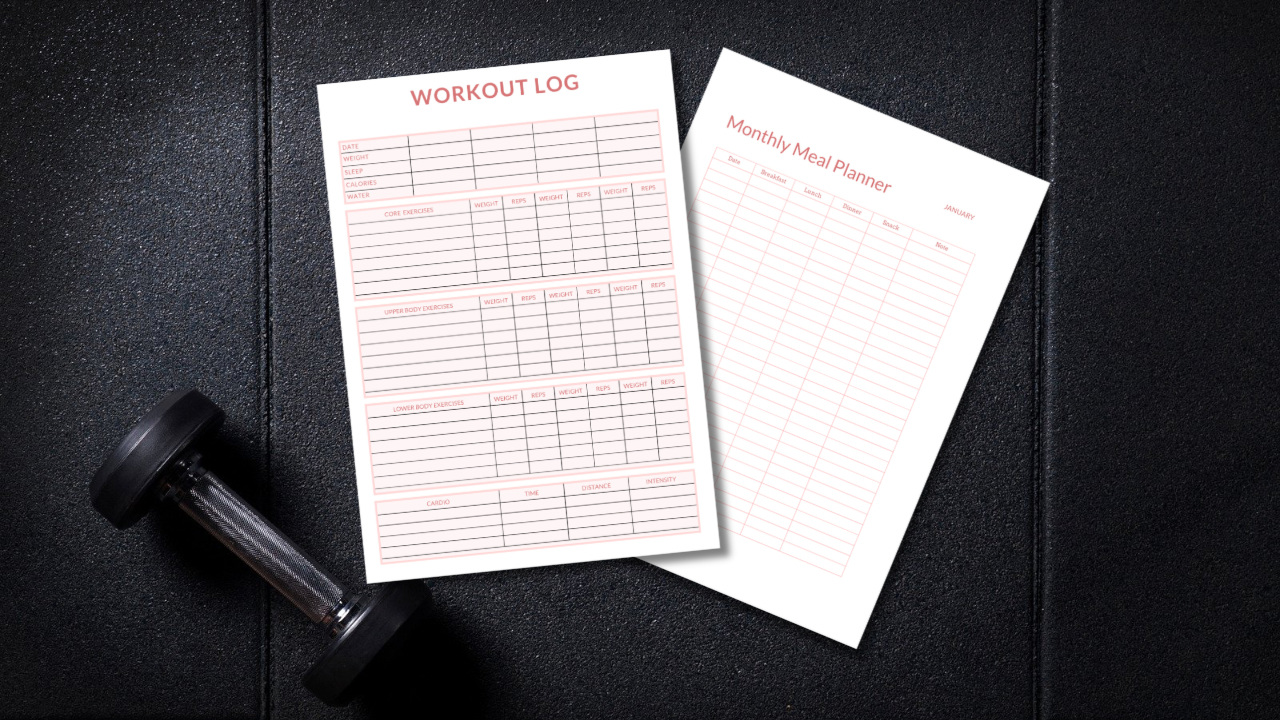 Got Goals Girl Workout & Fat Loss Planner | 92 Page Fitness Tracker, Workout Log | Cardio, Weights & Progress Journal | Printable Gym Planner PDF