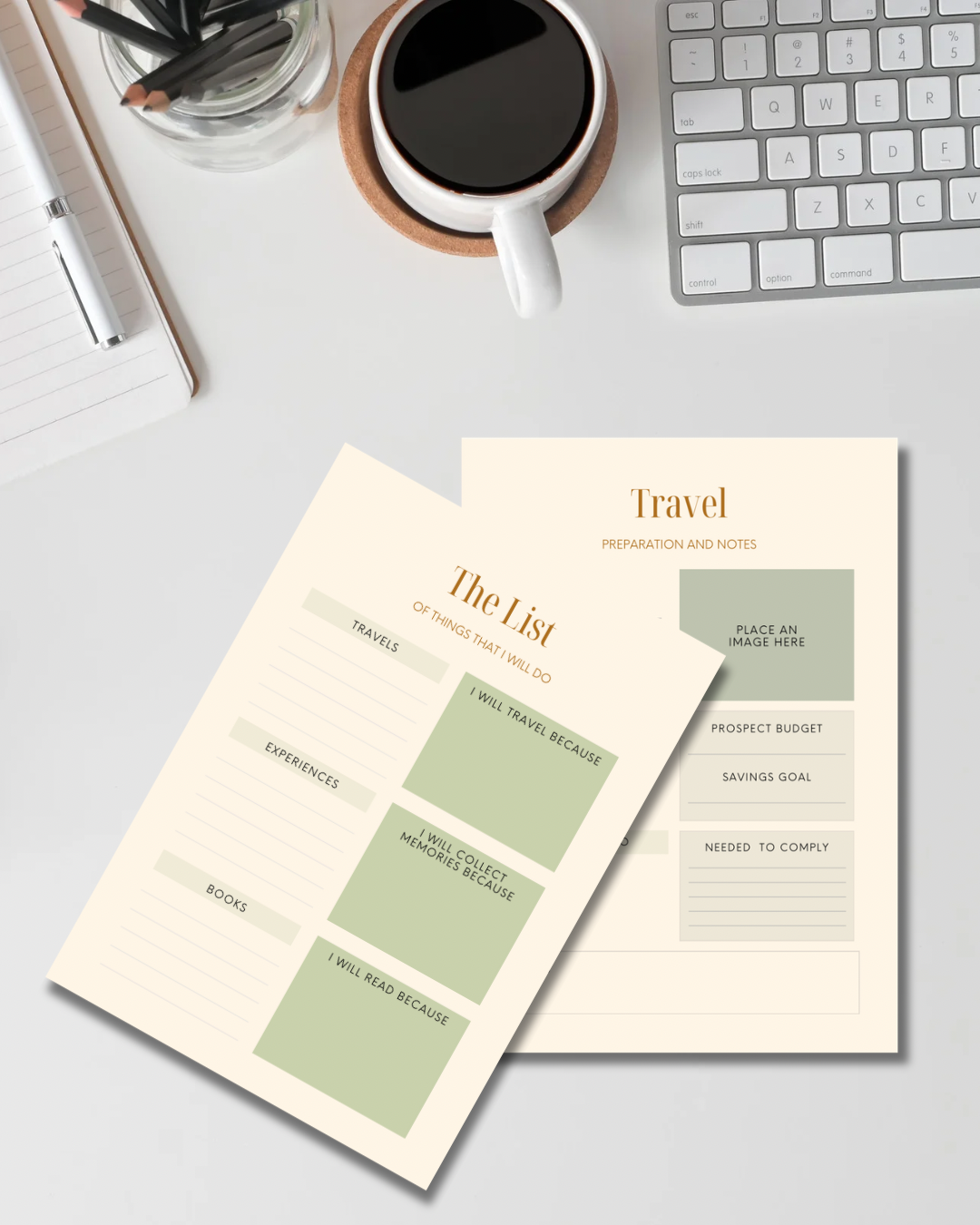 Printable Travel Planner | 34 Page Travel Itinerary, Trip Planner, Packing Checklist, Budget Tracker & Notes | PDF Download