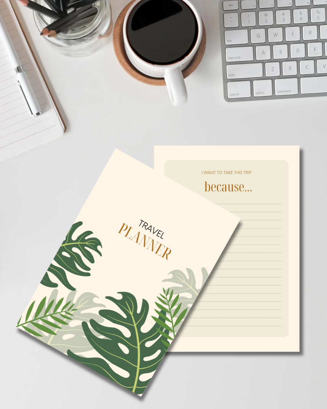 Printable Travel Planner | 34 Page Travel Itinerary, Trip Planner, Packing Checklist, Budget Tracker & Notes | PDF Download