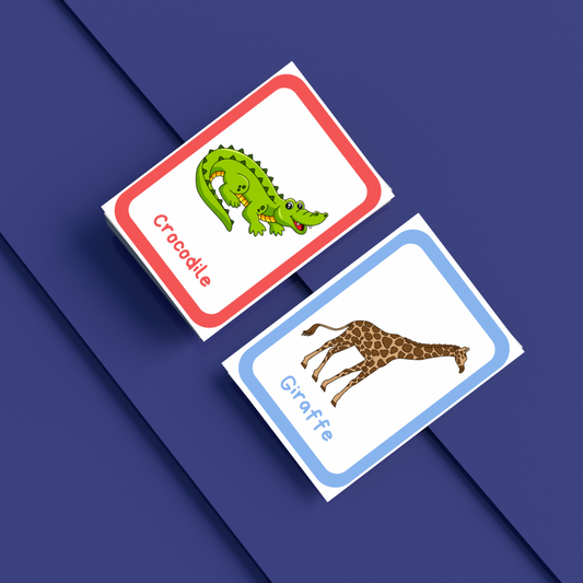 Animal Flashcards | Colourful Cartoon Animals | Printable Learning Cards