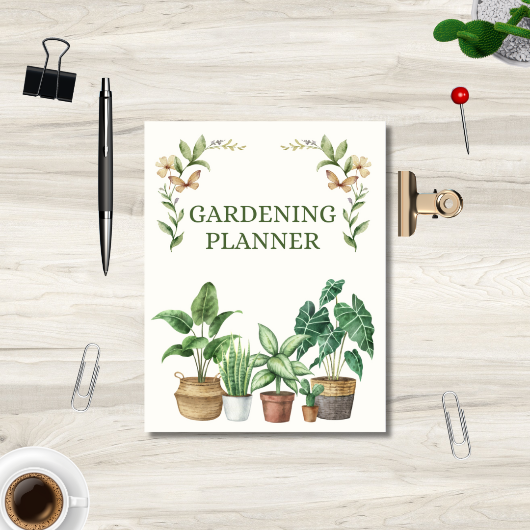 Printable Gardening Planner | 12 Page Garden Planning Binder, Plant Tracker, Watering Schedule, Expense Tracker, Seasonal Planner | PDF Download
