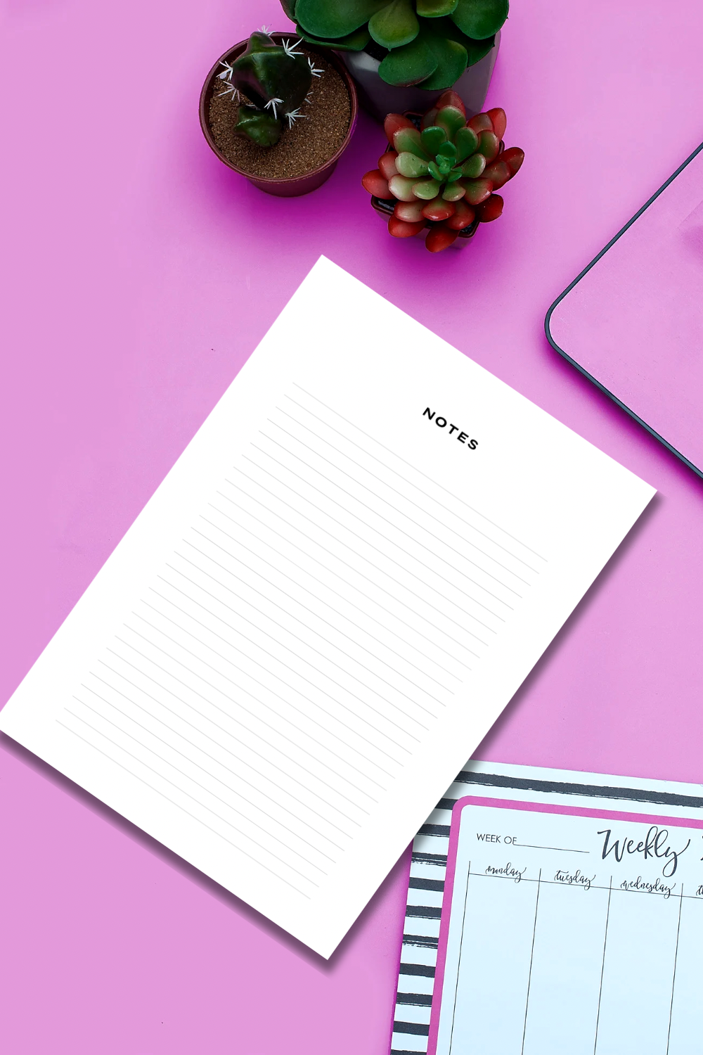 Witchy Aesthetic Productivity Planner | 93 Page Black Minimalist Goal Setting, Weekly & Monthly Organiser | Digital Download