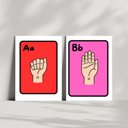 Alphabet Sign Language Flashcards | A-Z Printable Learning Cards