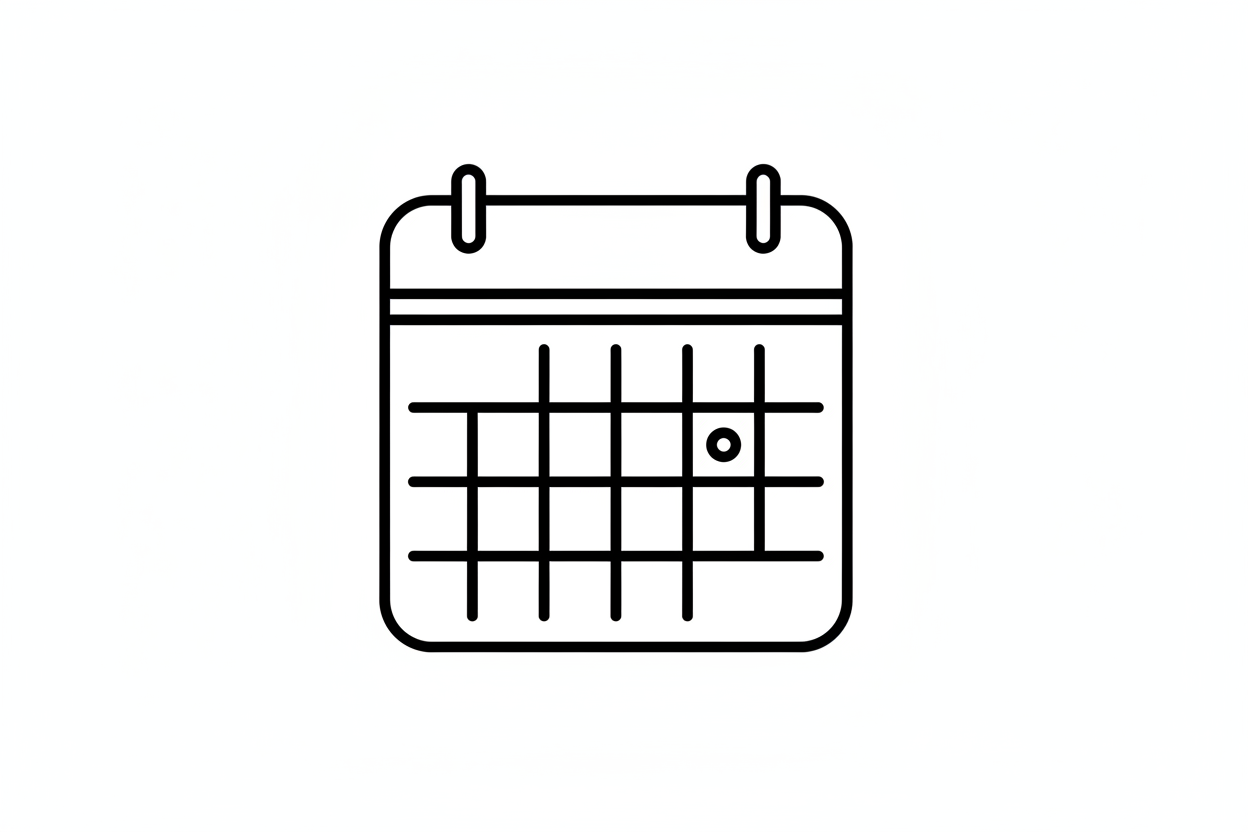 calendar icon black line
