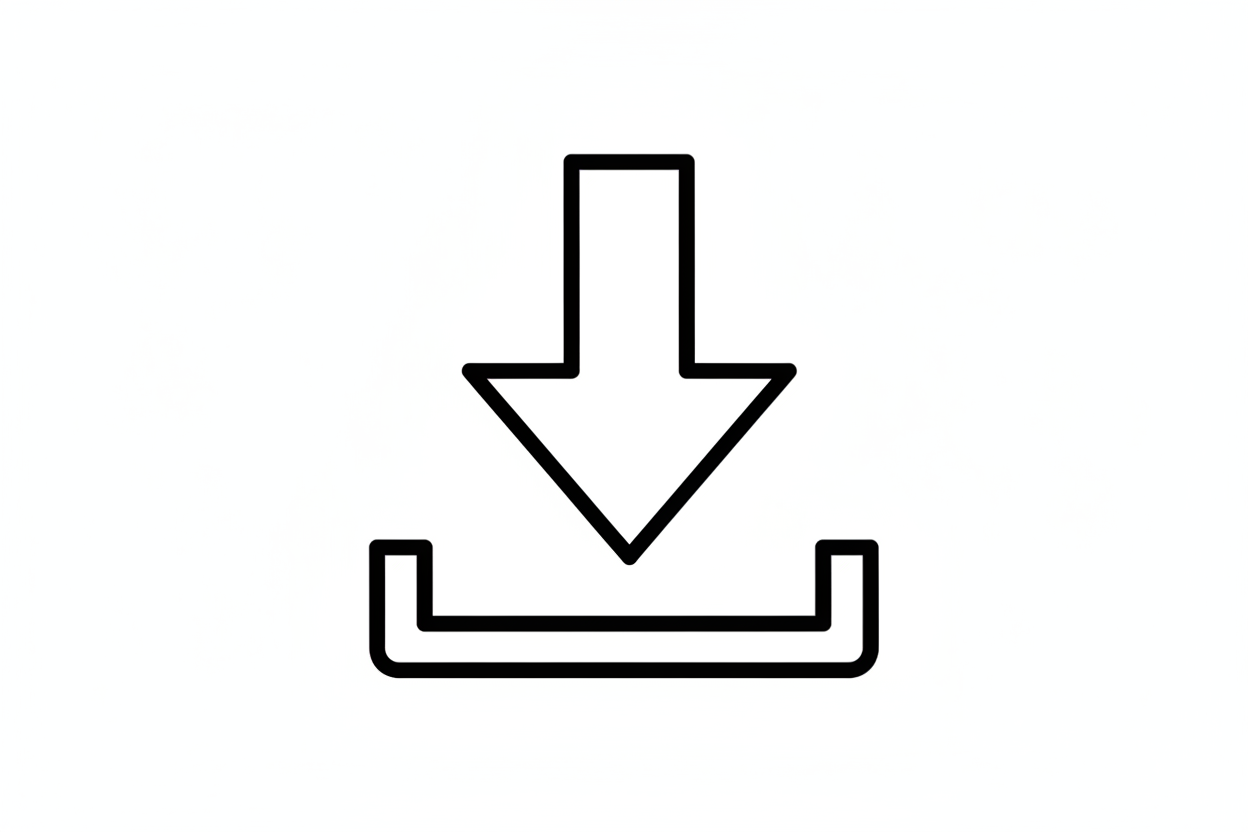 download icon black line