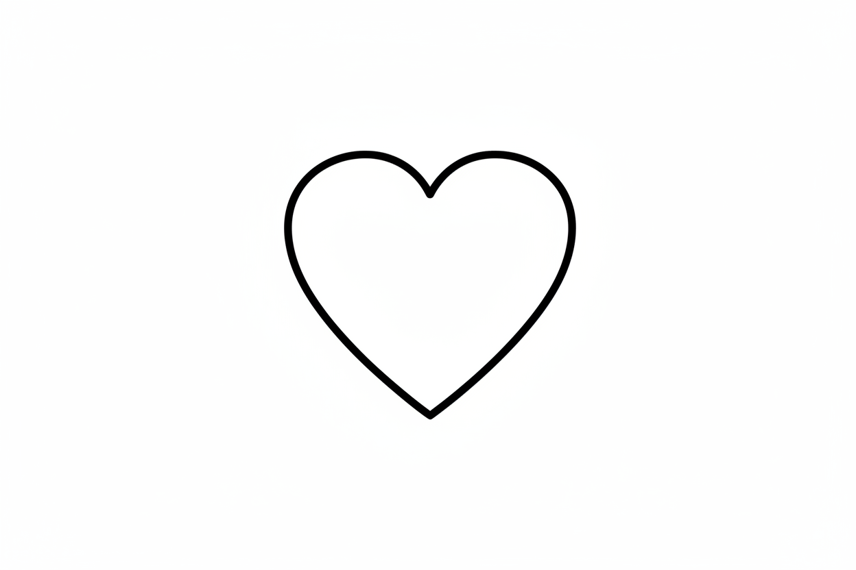 heart icon black line